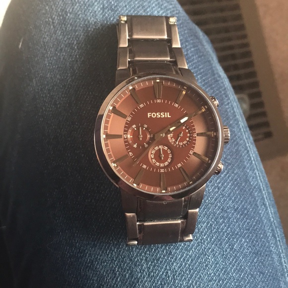 Fossil Brown Stainless Steel Watch 